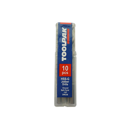 Jobber HSS Drill 6.0mm Ground Split Point Toolpak Pack of 10